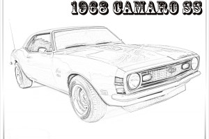 1968 Camaro SS Coloring Cars