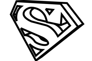 3D Superman Logo Coloring Pages For Kids | Print Coloring pages