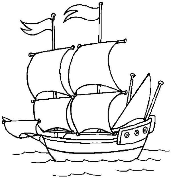 Colouring Pirate Ship Coloring Pages for Kids | Print Coloring Pages