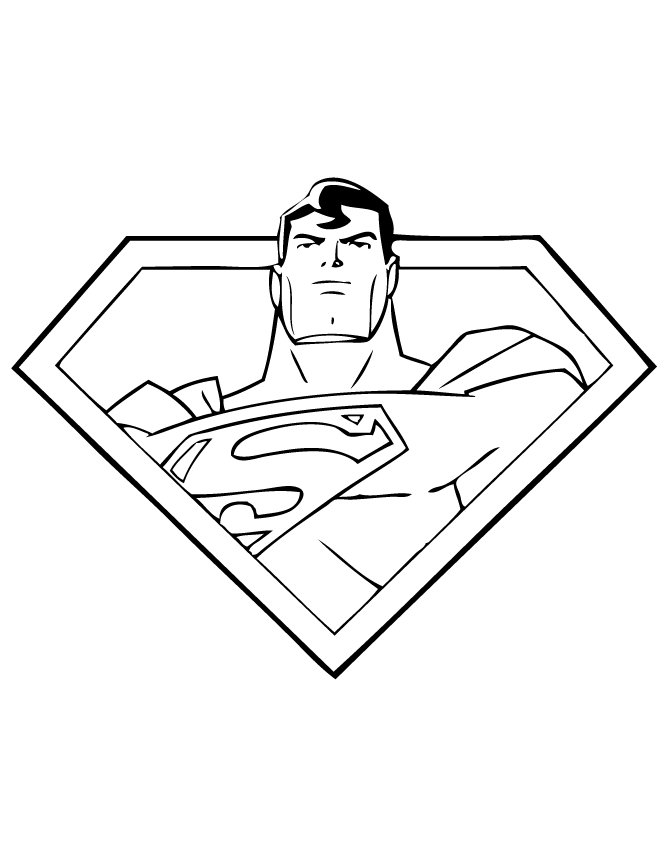 Cool Superman Logo Coloring Pages For Kids | Print Coloring pages
