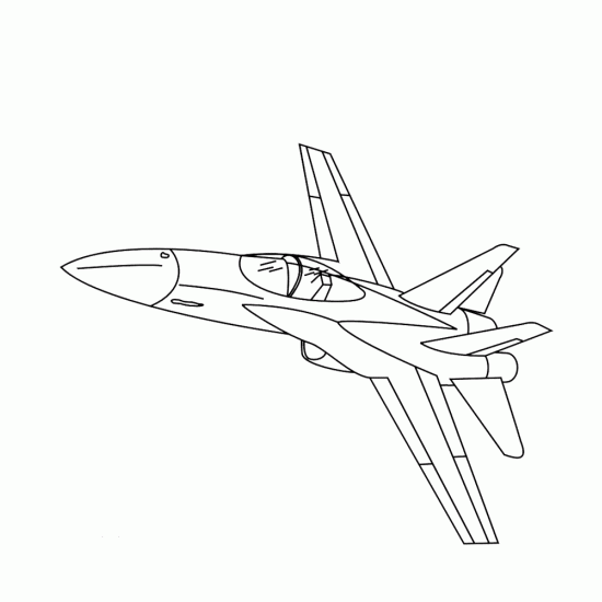 Fighter Airplane Jet Color Pictures | Print Coloring pages | #7