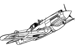 Fighter Airplane Shark Color Pictures | Print Coloring pages