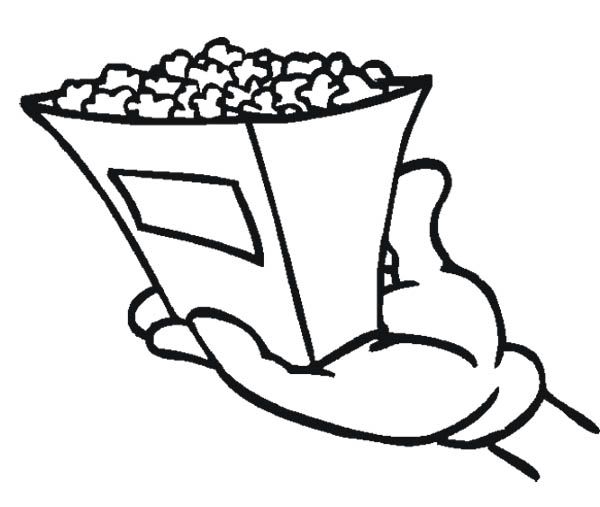  Give me your Popcorn Bag Colouring pages