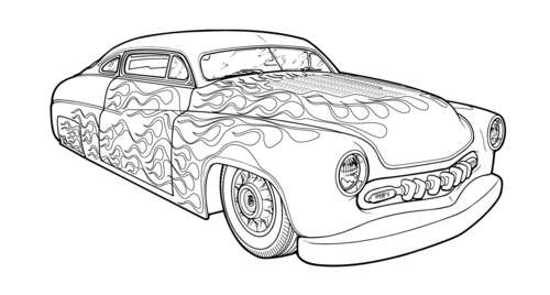 Hot Rod Low Style Coloring Cars