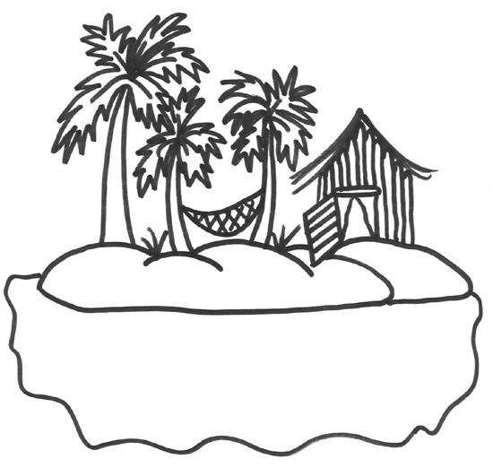 House on Island Coloring Pages | Print Coloring pages
