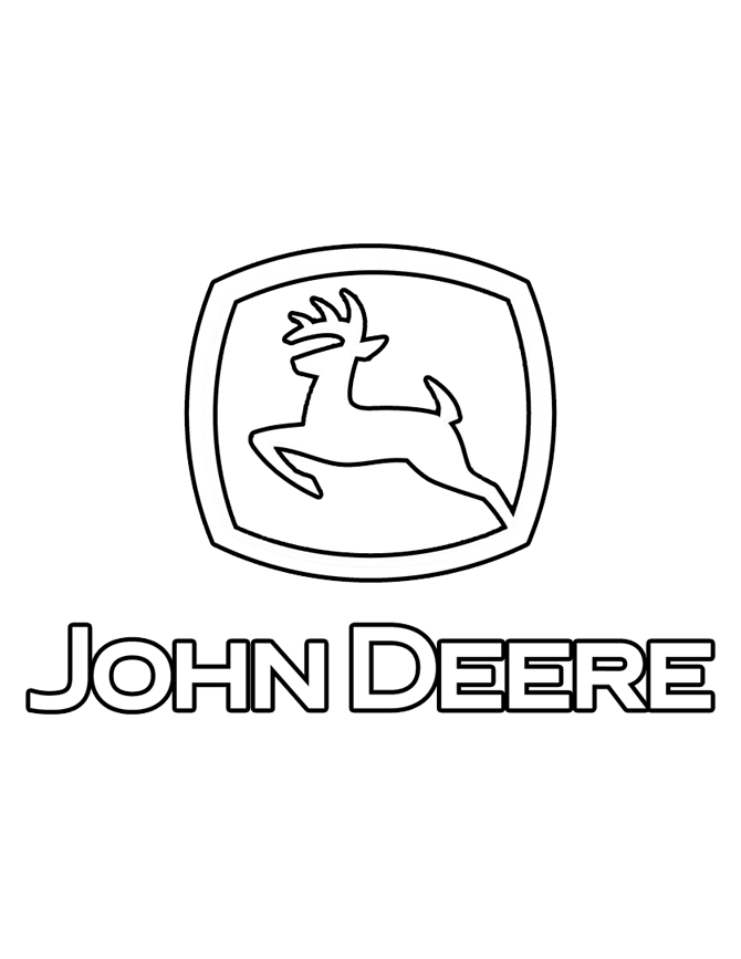 John Deere Logo Coloring Pages For Kids | Print Coloring pages