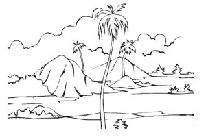 Landscape Island Coloring Pages | Print Coloring pages