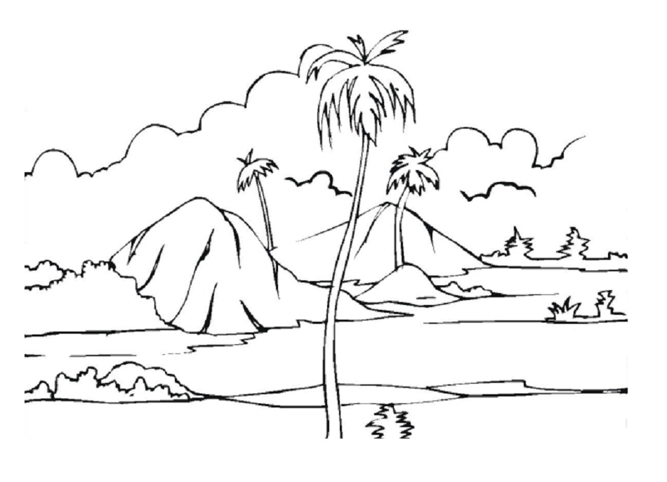  Landscape Island Coloring Pages | Print Coloring pages