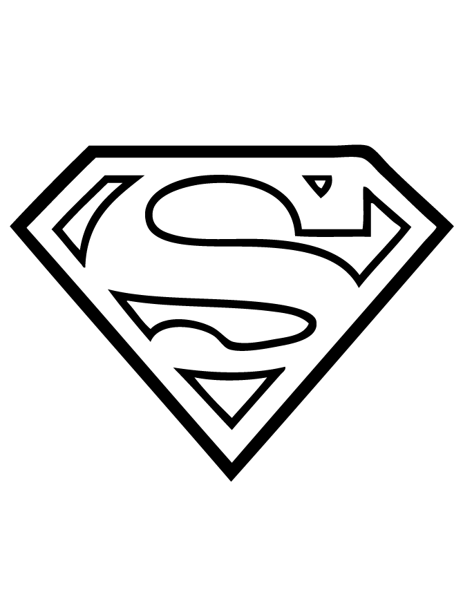 Little Superman Logo Coloring Pages For Kids | Print Coloring pages