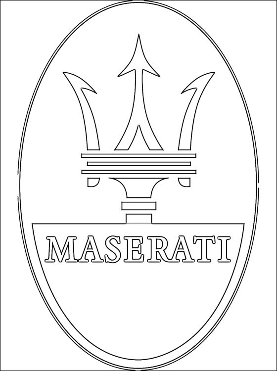  Logo MASERATI Cars Coloring Pages | Print Coloring Pages