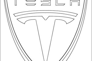 Logo TESLA Cars Coloring Pages | Print Coloring Pages