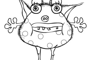 Monster Frog Coloring pages for Kids