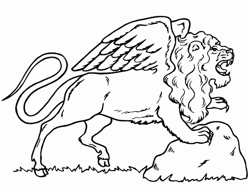 Monster Lion-Horse Coloring pages for Kids