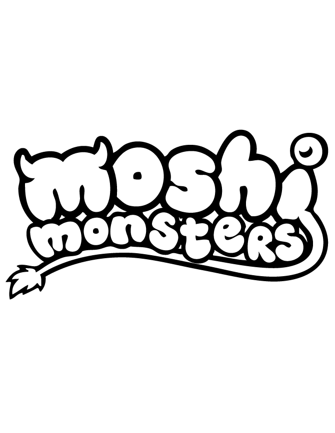 Moshi Monsters Logo Coloring Pages For Kids | Print Coloring pages
