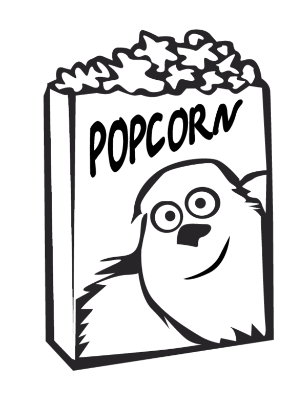 Party Popcorn Bag Colouring pages