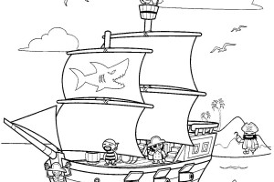 Pirate Ship Coloring Pages for Kids | Print Coloring Pages