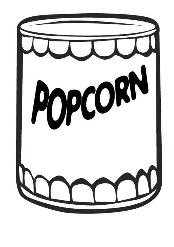 Popcorn Pot Colouring pages