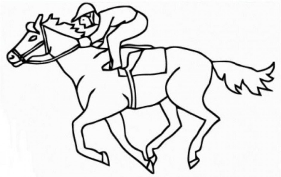  Race Horses Color Pictures | Print Coloring pages | #16