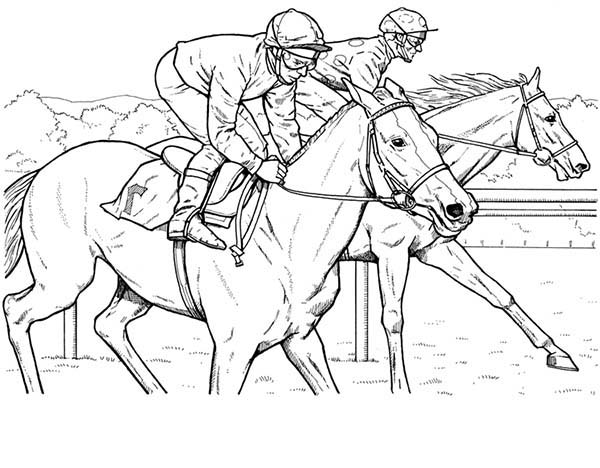  Race Horses Color Pictures | Print Coloring pages | #2