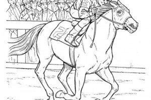 Race Horses Color Pictures | Print Coloring pages | #4