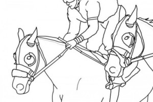 Race Horses Color Pictures | Print Coloring pages | #5
