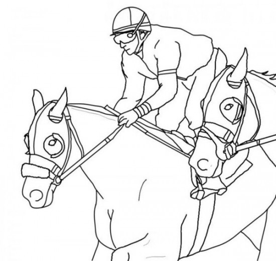  Race Horses Color Pictures | Print Coloring pages | #5