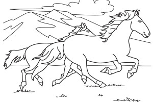 Race Horses Color Pictures | Print Coloring pages | #6
