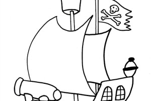Small Pirate Ship Coloring Pages for Kids | Print Coloring Pages