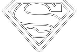Superman Logo Coloring Pages for Kids