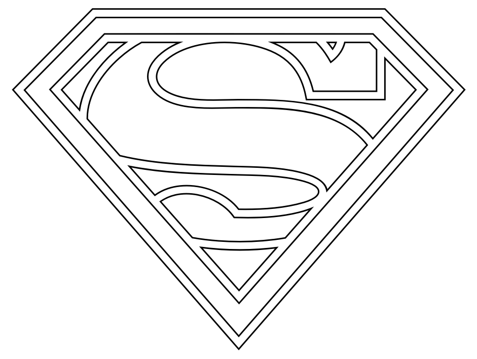  Superman Logo Coloring Pages for Kids