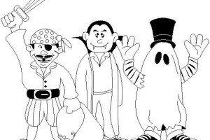 3 Costume Halloween Coloring Pages