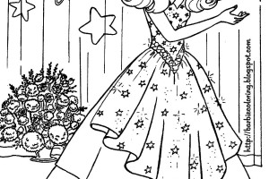 Barbie at Theater Coloring Pages | Barbie Coloring Pictures
