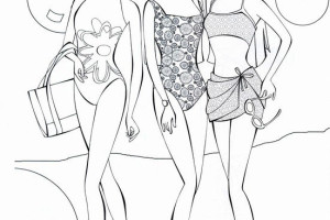 Barbie Bikini Coloring Pages | Barbie Coloring Pictures