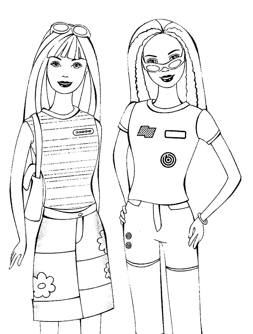  Barbie Fashoin Style Coloring Pages | Barbie Coloring Pictures
