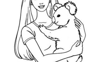 Barbie & Koala Coloring Pages | Barbie Coloring Pictures