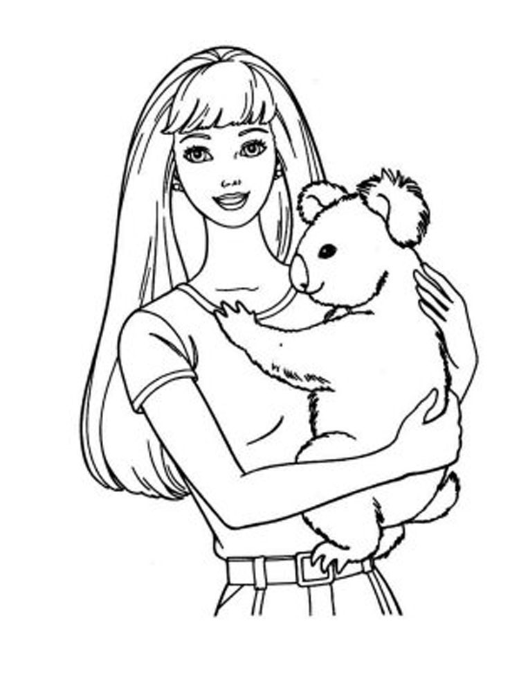  Barbie & Koala Coloring Pages | Barbie Coloring Pictures