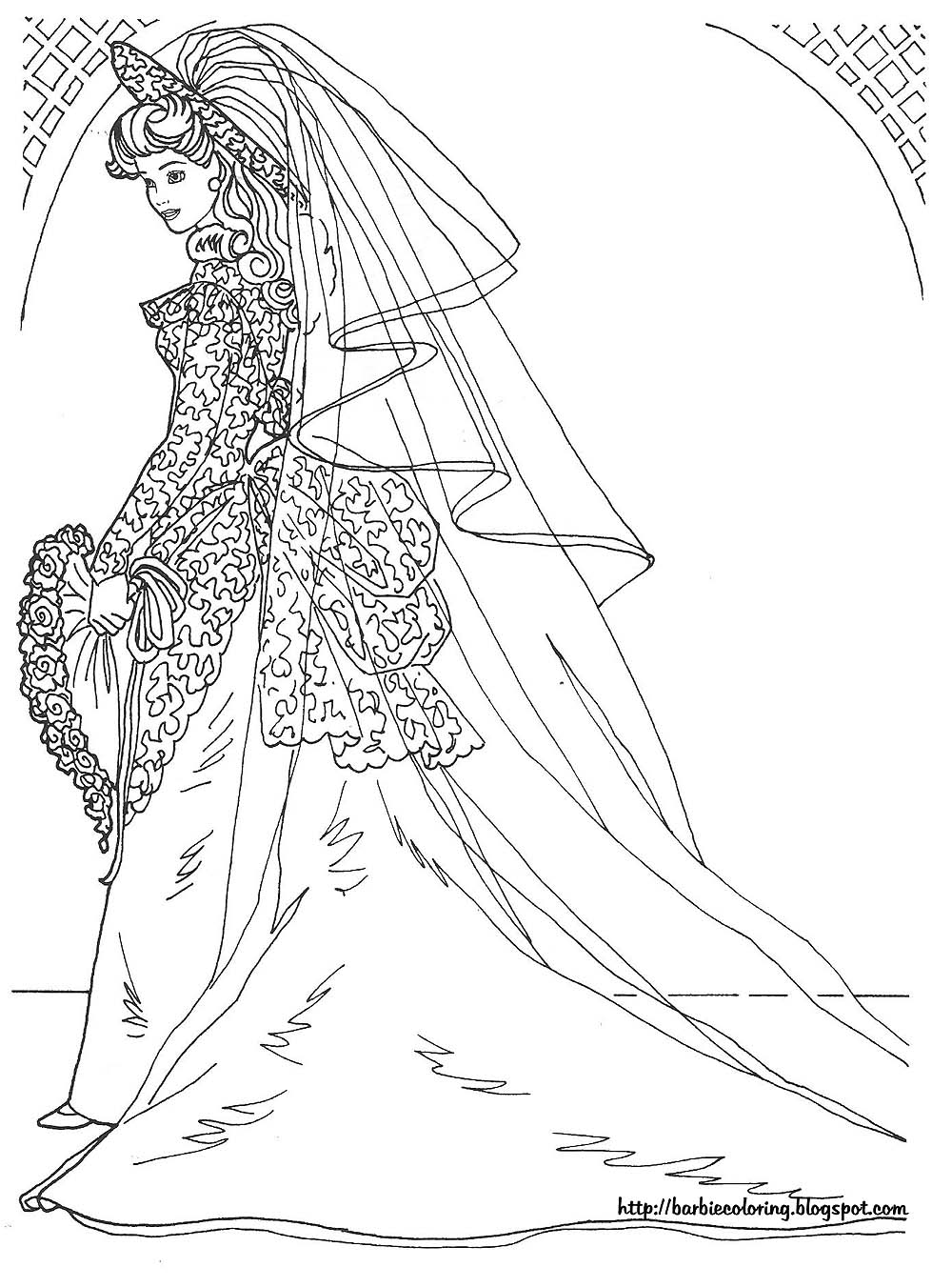  Barbie Marriage Coloring Pages | Barbie Coloring Pictures
