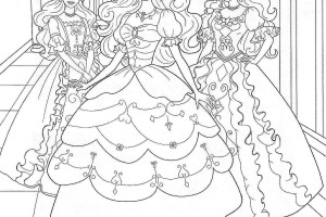 Barbie & Two Friends Coloring Pages | Barbie Coloring Pictures