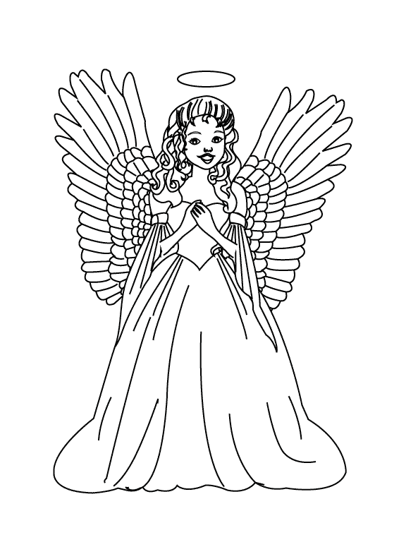 Beautiful Angels Coloring Pages | Print Coloring Pages