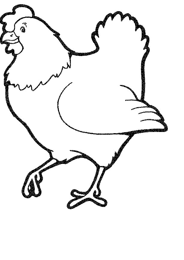 Chicken Coloring Pages Cute | Animal Coloring Pages