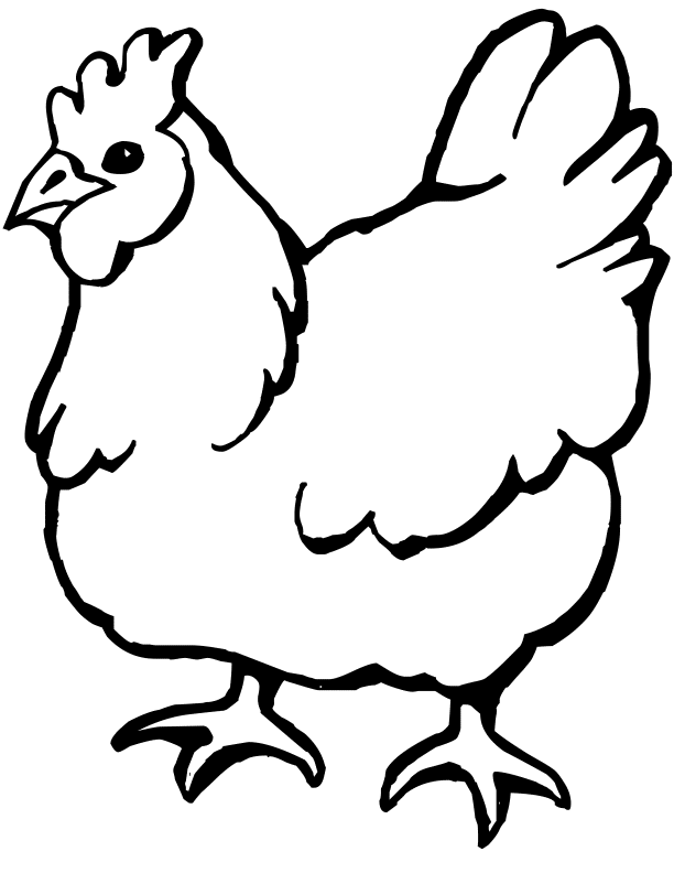 Chicken Coloring Pages for Kids | Animal Coloring Pages