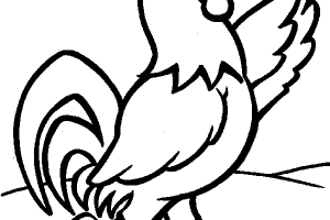 Chicken Coloring Pages Happy Chicken| Animal Coloring Pages