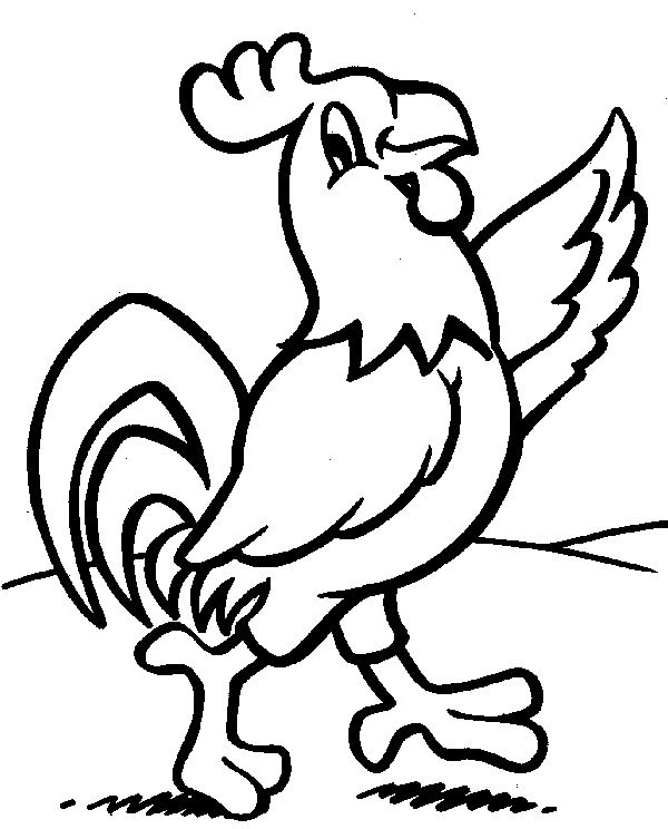  Chicken Coloring Pages Happy Chicken| Animal Coloring Pages