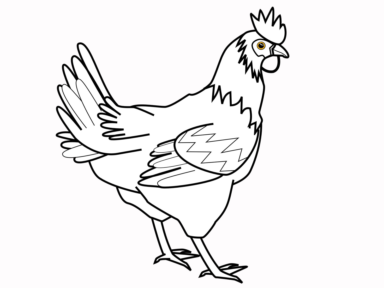 Chicken Coloring Pages Little Rooster| Animal Coloring Pages