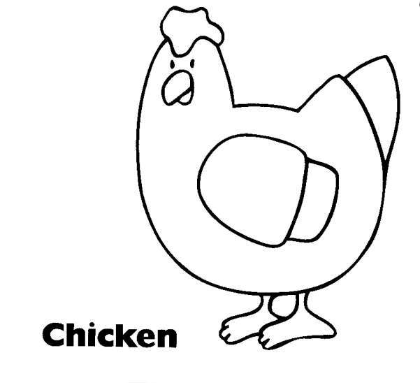  Chicken Coloring Pages School Chicken| Animal Coloring Pages