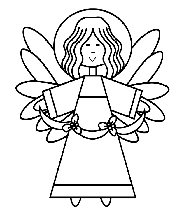 Christmas Time Angels Coloring Pages | Print Coloring Pages
