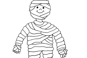 Cute Mummy Print Coloring Pages