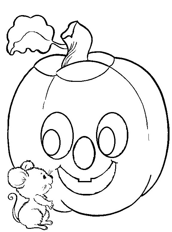  Cute Pumpkin & Mousse Halloween Coloring Pages for Kids