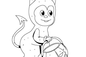 Devil Halloween Costumes Print Coloring Pages