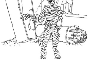 Egypt Mummy Print Coloring Pages